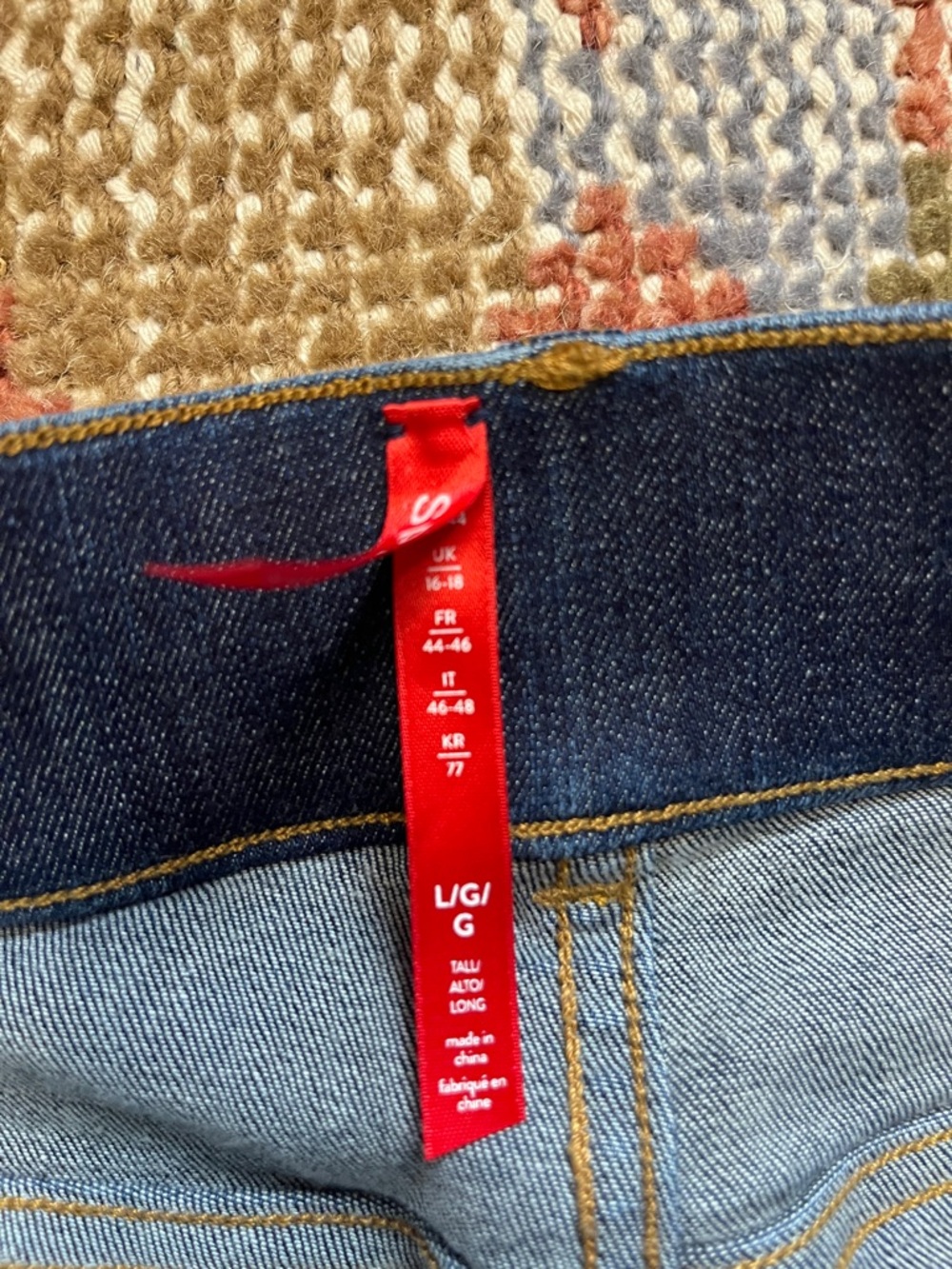 Spanx Clean Indigo Bootcut Trouser Size Large Tall - Picture 6 of 8